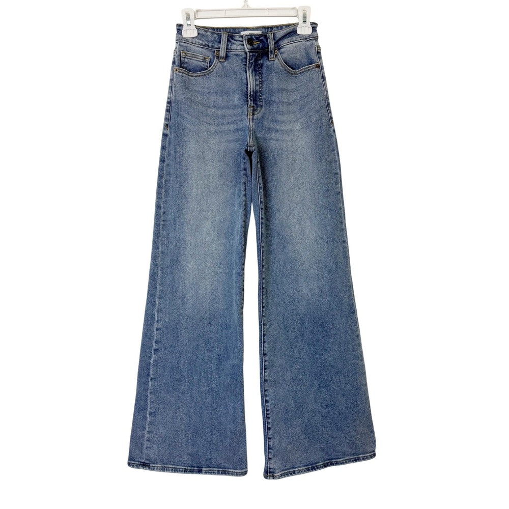 Good American Good Waist Palazzo Wide Leg Jeans Women's 26 High Waist